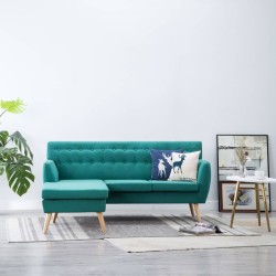 vidaXL Sofa L-Form Stoff 171,5x138x81,5 cm Grün