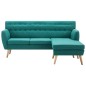 vidaXL Sofa L-Form Stoff 171,5x138x81,5 cm Grün vidaXL Sofa L-Form Stoff 171,5x138x81,5 cm Grün