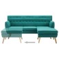 vidaXL Sofa L-Form Stoff 171,5x138x81,5 cm Grün vidaXL Sofa L-Form Stoff 171,5x138x81,5 cm Grün