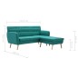 vidaXL Sofa L-Form Stoff 171,5x138x81,5 cm Grün vidaXL Sofa L-Form Stoff 171,5x138x81,5 cm Grün