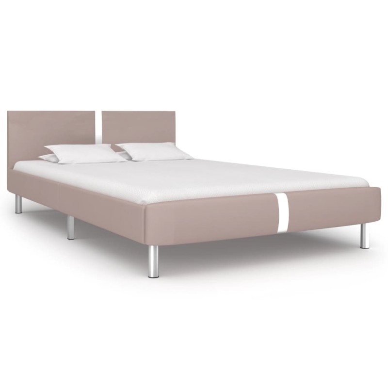 vidaXL Bettgestell Cappuccino-Braun Kunstleder 120x200 cm vidaXL Bettgestell Cappuccino-Braun Kunstleder 120x200 cm