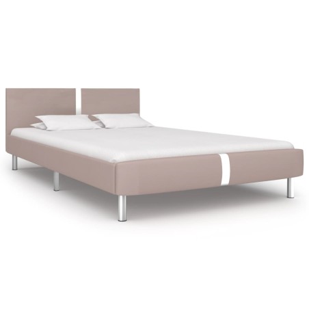 vidaXL Bettgestell Cappuccino-Braun Kunstleder 120x200 cm