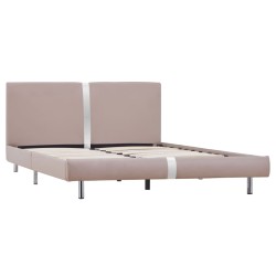vidaXL Bettgestell Cappuccino-Braun Kunstleder 120x200 cm