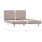 vidaXL Bettgestell Cappuccino-Braun Kunstleder 120x200 cm vidaXL Bettgestell Cappuccino-Braun Kunstleder 120x200 cm
