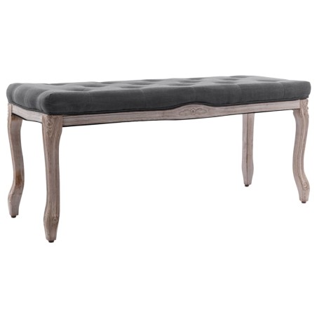 vidaXL Bank Leinen Massivholz 110x38x48 cm Dunkelgrau