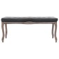 vidaXL Bank Leinen Massivholz 110x38x48 cm Dunkelgrau vidaXL Bank Leinen Massivholz 110x38x48 cm Dunkelgrau
