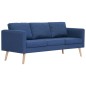 vidaXL 3-Sitzer-Sofa Stoff Blau vidaXL 3-Sitzer-Sofa Stoff Blau
