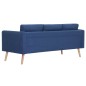 vidaXL 3-Sitzer-Sofa Stoff Blau vidaXL 3-Sitzer-Sofa Stoff Blau
