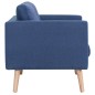 vidaXL 3-Sitzer-Sofa Stoff Blau vidaXL 3-Sitzer-Sofa Stoff Blau
