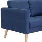 vidaXL 3-Sitzer-Sofa Stoff Blau vidaXL 3-Sitzer-Sofa Stoff Blau