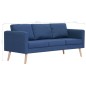 vidaXL 3-Sitzer-Sofa Stoff Blau vidaXL 3-Sitzer-Sofa Stoff Blau