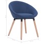 vidaXL Esszimmerstühle 2 Stk. Blau Stoff vidaXL Esszimmerstühle 2 Stk. Blau Stoff