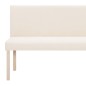 vidaXL Sitzbank 139,5 cm Cremeweiß Polyester vidaXL Sitzbank 139,5 cm Cremeweiß Polyester