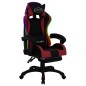 vidaXL Gaming-Stuhl mit RGB LED-Leuchten Weinrot Schwarz Kunstleder vidaXL Gaming-Stuhl mit RGB LED-Leuchten Weinrot Schwarz Kunstleder