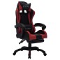 vidaXL Gaming-Stuhl mit RGB LED-Leuchten Weinrot Schwarz Kunstleder vidaXL Gaming-Stuhl mit RGB LED-Leuchten Weinrot Schwarz Kunstleder