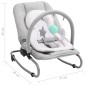 vidaXL Babywippe Hellgrau Stahl vidaXL Babywippe Hellgrau Stahl