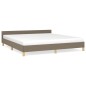 vidaXL Bettgestell mit Kopfteil Taupe 180x200 cm Stoff vidaXL Bettgestell mit Kopfteil Taupe 180x200 cm Stoff