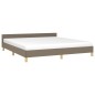 vidaXL Bettgestell mit Kopfteil Taupe 180x200 cm Stoff vidaXL Bettgestell mit Kopfteil Taupe 180x200 cm Stoff