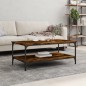 vidaXL Couchtisch Räuchereiche 100x55x40 cm Holzwerkstoff vidaXL Couchtisch Räuchereiche 100x55x40 cm Holzwerkstoff
