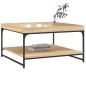vidaXL Couchtisch Sonoma-Eiche 80x80x45 cm Holzwerkstoff und Eisen vidaXL Couchtisch Sonoma-Eiche 80x80x45 cm Holzwerkstoff und Eisen