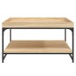 vidaXL Couchtisch Sonoma-Eiche 80x80x45 cm Holzwerkstoff und Eisen vidaXL Couchtisch Sonoma-Eiche 80x80x45 cm Holzwerkstoff und Eisen