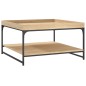 vidaXL Couchtisch Sonoma-Eiche 80x80x45 cm Holzwerkstoff und Eisen vidaXL Couchtisch Sonoma-Eiche 80x80x45 cm Holzwerkstoff und Eisen