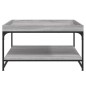 vidaXL Couchtisch Grau Sonoma 80x80x45 cm Holzwerkstoff und Eisen vidaXL Couchtisch Grau Sonoma 80x80x45 cm Holzwerkstoff und Eisen