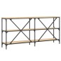 vidaXL Konsolentisch Sonoma-Eiche 160x30x75 cm Holzwerkstoff und Eisen vidaXL Konsolentisch Sonoma-Eiche 160x30x75 cm Holzwerkstoff und Eisen