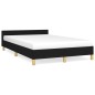 Bettgestell mit Kopfteil Schwarz 120x200 cm Stoff Bettgestell mit Kopfteil Schwarz 120x200 cm Stoff