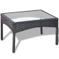 vidaXL 4-tlg. Garten-Lounge-Set mit Auflagen Poly Rattan Schwarz vidaXL 4-tlg. Garten-Lounge-Set mit Auflagen Poly Rattan Schwarz