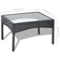 vidaXL 4-tlg. Garten-Lounge-Set mit Auflagen Poly Rattan Schwarz vidaXL 4-tlg. Garten-Lounge-Set mit Auflagen Poly Rattan Schwarz