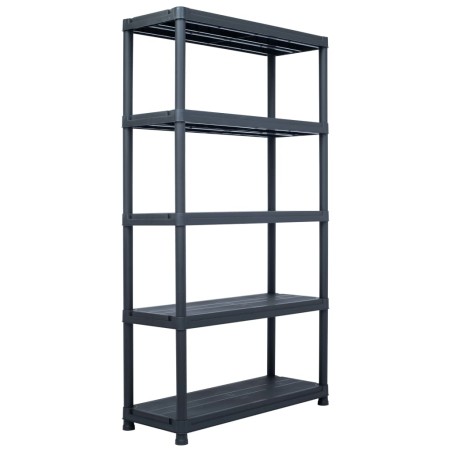 vidaXL Lagerregal Schwarz 500 kg 100 x 40 x 180 cm Kunststoff
