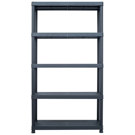 vidaXL Lagerregal Schwarz 500 kg 100 x 40 x 180 cm Kunststoff