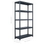 vidaXL Lagerregal Schwarz 500 kg 100 x 40 x 180 cm Kunststoff vidaXL Lagerregal Schwarz 500 kg 100 x 40 x 180 cm Kunststoff