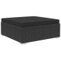 vidaXL 4-tlg. Garten-Lounge-Set mit Auflagen Poly Rattan Schwarz vidaXL 4-tlg. Garten-Lounge-Set mit Auflagen Poly Rattan Schwarz