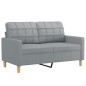 vidaXL 2-Sitzer-Sofa mit Zierkissen Hellgrau 120 cm Stoff vidaXL 2-Sitzer-Sofa mit Zierkissen Hellgrau 120 cm Stoff