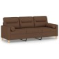 vidaXL 3-Sitzer-Sofa mit Zierkissen Braun 180 cm Stoff vidaXL 3-Sitzer-Sofa mit Zierkissen Braun 180 cm Stoff