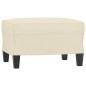 vidaXL Sessel mit Hocker Creme 60 cm Kunstleder vidaXL Sessel mit Hocker Creme 60 cm Kunstleder