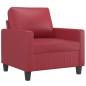 vidaXL Sessel mit Hocker Weinrot 60 cm Kunstleder vidaXL Sessel mit Hocker Weinrot 60 cm Kunstleder