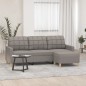 vidaXL 3-Sitzer-Sofa mit Hocker Taupe 180 cm Stoff vidaXL 3-Sitzer-Sofa mit Hocker Taupe 180 cm Stoff