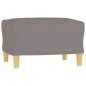 vidaXL 3-Sitzer-Sofa mit Hocker Taupe 180 cm Stoff vidaXL 3-Sitzer-Sofa mit Hocker Taupe 180 cm Stoff