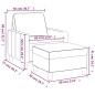 vidaXL Sessel mit Hocker Hellgrau 60 cm Stoff vidaXL Sessel mit Hocker Hellgrau 60 cm Stoff