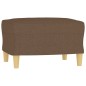 vidaXL 3-Sitzer-Sofa mit Hocker Braun 180 cm Stoff vidaXL 3-Sitzer-Sofa mit Hocker Braun 180 cm Stoff