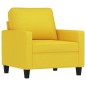 vidaXL Sessel mit Hocker Hellgelb 60 cm Stoff vidaXL Sessel mit Hocker Hellgelb 60 cm Stoff