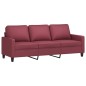 vidaXL 3-Sitzer-Sofa mit Hocker Weinrot 180 cm Stoff vidaXL 3-Sitzer-Sofa mit Hocker Weinrot 180 cm Stoff