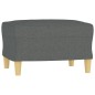 vidaXL 3-Sitzer-Sofa mit Hocker Dunkelgrau 180 cm Stoff vidaXL 3-Sitzer-Sofa mit Hocker Dunkelgrau 180 cm Stoff