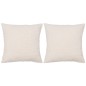 vidaXL Kissen-Set 2 Stk. Velours 45 x 45 cm Gebrochen Weiß vidaXL Kissen-Set 2 Stk. Velours 45 x 45 cm Gebrochen Weiß