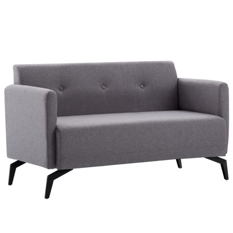 vidaXL 2-Sitzer-Sofa Stoff 115x60x67 cm Hellgrau vidaXL 2-Sitzer-Sofa Stoff 115x60x67 cm Hellgrau