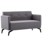 vidaXL 2-Sitzer-Sofa Stoff 115x60x67 cm Hellgrau vidaXL 2-Sitzer-Sofa Stoff 115x60x67 cm Hellgrau