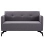 vidaXL 2-Sitzer-Sofa Stoff 115x60x67 cm Hellgrau vidaXL 2-Sitzer-Sofa Stoff 115x60x67 cm Hellgrau